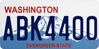 WA license plate ABK4400