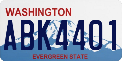 WA license plate ABK4401