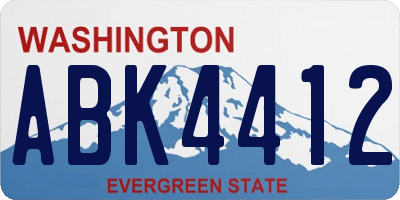 WA license plate ABK4412