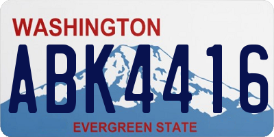 WA license plate ABK4416