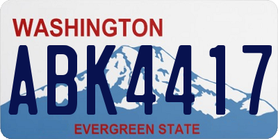 WA license plate ABK4417