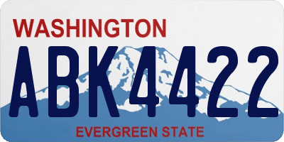 WA license plate ABK4422