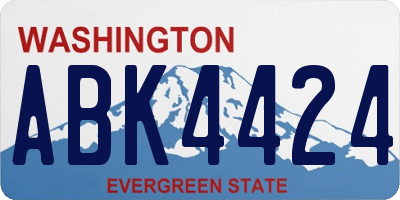 WA license plate ABK4424