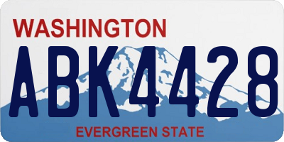 WA license plate ABK4428