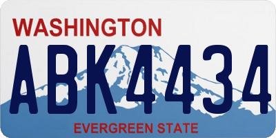 WA license plate ABK4434