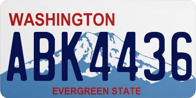 WA license plate ABK4436