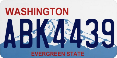 WA license plate ABK4439