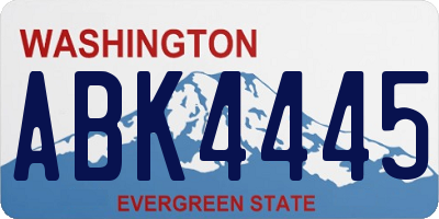 WA license plate ABK4445