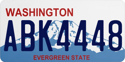 WA license plate ABK4448