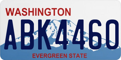 WA license plate ABK4460