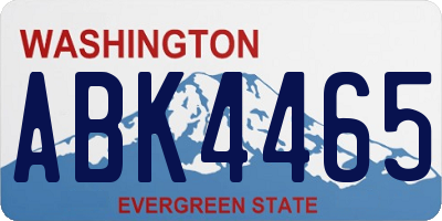 WA license plate ABK4465