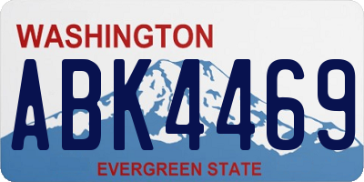 WA license plate ABK4469