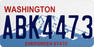 WA license plate ABK4473