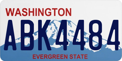 WA license plate ABK4484