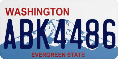 WA license plate ABK4486