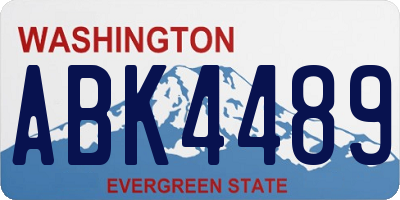 WA license plate ABK4489