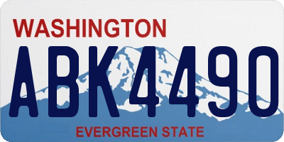 WA license plate ABK4490