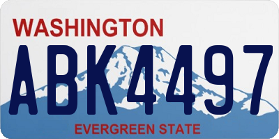 WA license plate ABK4497