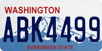 WA license plate ABK4499