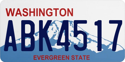 WA license plate ABK4517