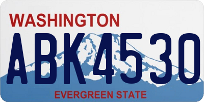 WA license plate ABK4530