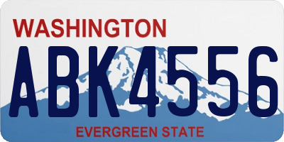 WA license plate ABK4556