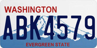 WA license plate ABK4579