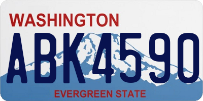 WA license plate ABK4590