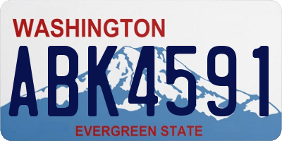 WA license plate ABK4591