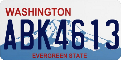WA license plate ABK4613