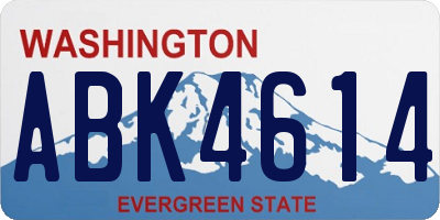 WA license plate ABK4614