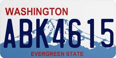 WA license plate ABK4615