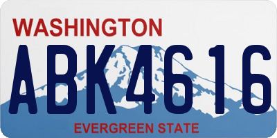 WA license plate ABK4616