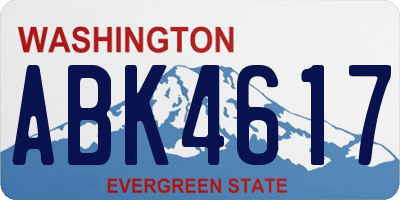 WA license plate ABK4617