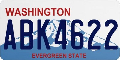 WA license plate ABK4622