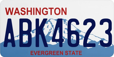 WA license plate ABK4623