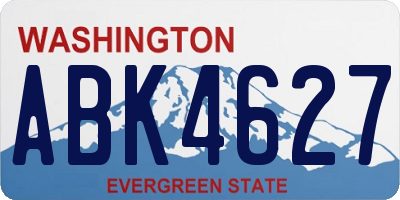 WA license plate ABK4627