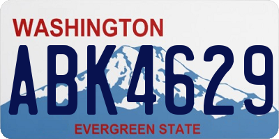 WA license plate ABK4629