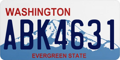 WA license plate ABK4631