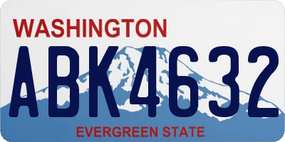WA license plate ABK4632