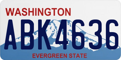 WA license plate ABK4636