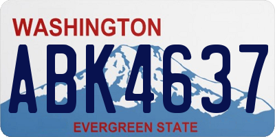 WA license plate ABK4637