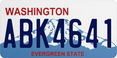 WA license plate ABK4641