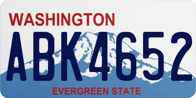 WA license plate ABK4652