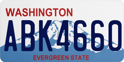 WA license plate ABK4660