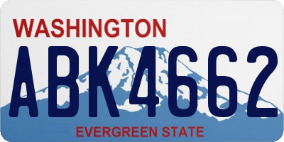 WA license plate ABK4662