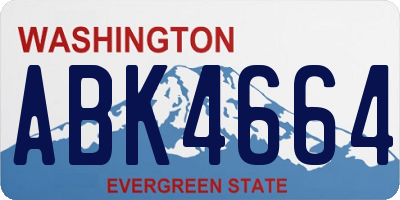 WA license plate ABK4664