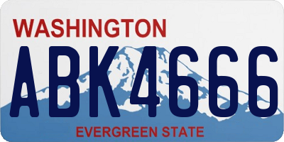 WA license plate ABK4666