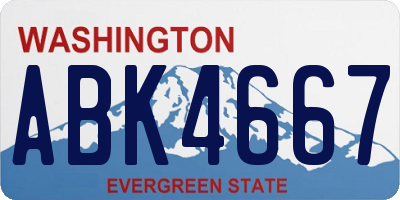 WA license plate ABK4667