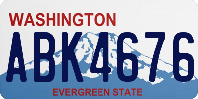 WA license plate ABK4676